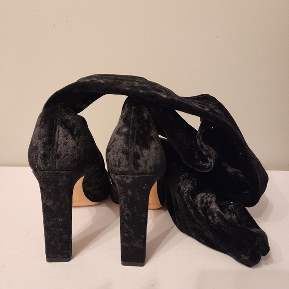 Jimmy Choo black Velvet over the knees heeled boots size (43) fits like US 10.5 - Picture 2 of 5